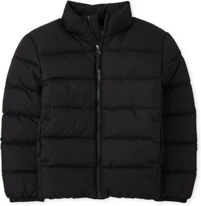 The Children's Place Boys Puffer Jacket Water-Resistant (Size 2XL/16) Black - Picture 1 of 6