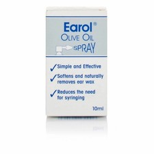 Earol Olive Oil Ear Wax Removal Spray Kits Blockages Syringe 10ml