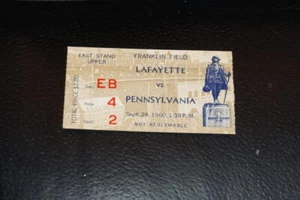 BILLET DE FOOTBALL LAFAYETTE AT PENN 1960 - Photo 1 sur 2