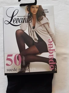 Tights - Levante Opaque 50 Denier Women's Suede Matte Nero Black Medium - Bild 1 von 3