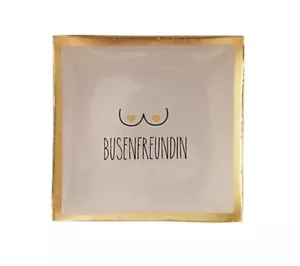 Gift Company: Love Plates, Vide-Poche Glasteller S, "Busenfreundin", 10 x 10 cm - Bild 1 von 2