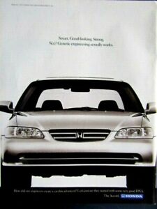 2002 Honda Accord Vintage Smart Good Looking Strong Original Print Ad 8.5 x 11"