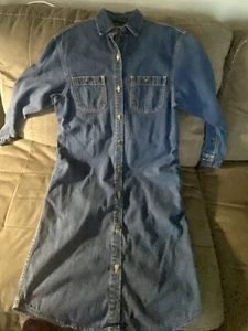 90’s Calvin Klein Denim ShirtDress Button Down -Size S - Picture 1 of 9