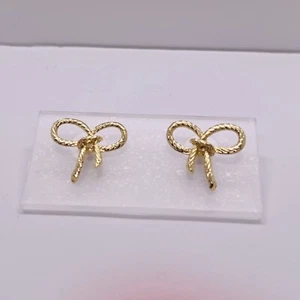 Gold Filled Bow Design Ohrringe, Goldschmuck, Geschenk für sie - Bild 1 von 5