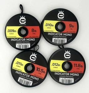 CORTLAND INDICATOR MONO LEADER MATERIAL / BI-COLOR 4 PACK LOT FLY FISHING 2 - Picture 1 of 1