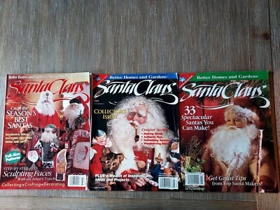 3 Better Homes and Gardens Santa Claus Magazines 1998, 1999, 2000 w/Pattern Inse Foto 1 de 4