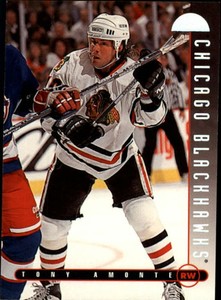 1995-96 Leaf Chicago Blackhawks Hockey Card #17 Tony Amonte