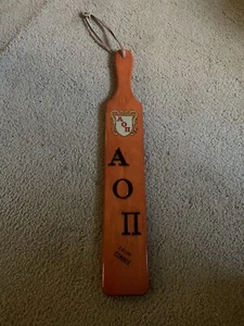 Indiana University Wood Sorority Paddle Alpha Omicron Pi 1967 from Connie - Picture 1 of 10