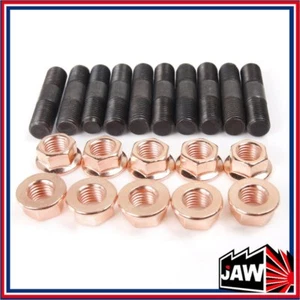 10 Sets M10x1.25 Stud 43mm & Nut Toyota Landcruiser 1HZ 1HD 1JZ CT20 CT26 Turbo - Picture 1 of 2