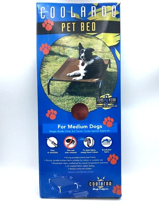 Coolaroo Pet Bed Portable MEDIUM Dogs Elevated Breathable Terra Cotta 26" x 42" - image 1 of 4