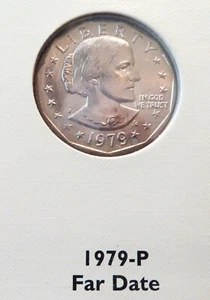 1979-P Susan B Anthony Dollar Narrow Rim Uncirculated - Bild 1 von 2
