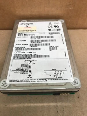 Seagate  ST34572WC 4.3GB 3.5" 80 Pin SCSI HDD 9J6003-037 CAMPAQ P/N 313806-001 - Image 1 of 2