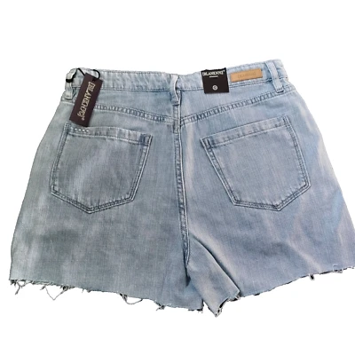 Blank NYC Womens Shorts Size 28 Denim Blue Raw Hem Cotton Cut-out $ 57.00 - Image 1 of 4