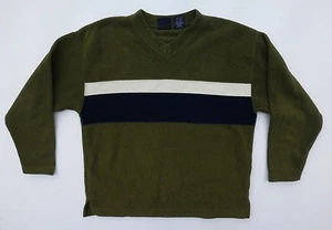 Gap Sweatshirt Boys Size M Green Blue & White Fleece Pull Over Great Condition - Picture 1 of 3