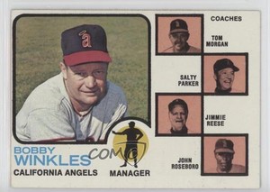 1973 Topps Bobby Winkles Tom Morgan Salty Parker Jimmie Reese #421.1 Rookie RC