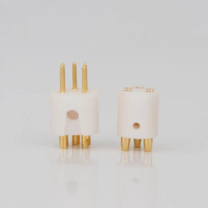 5 Pin Tonearm Male DIN Connector Turntable 5pins M/F DIN Gold Plated Connector - Picture 1 of 12