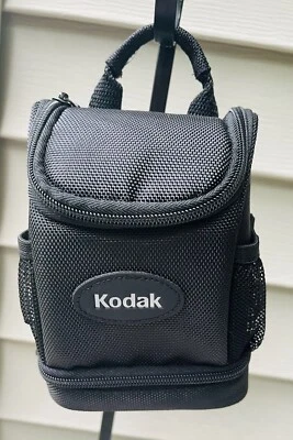 KODAK Camera Case Padded Black Zippered Pouch Bag Belt Loop  6" x 5" Pockets VGC - Image 1 of 4