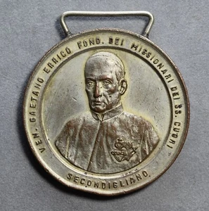 Medaglia religiosa San Gaetano Errico Secondigliano Napoli Addolorata 1835 1935 - Picture 1 of 2