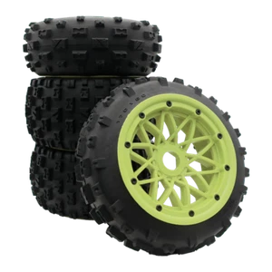 Wasteland Off-Road Tires Mounted on 20 Spoke Nylon Rims Fits HPI Rovan Baja 5B - Picture 1 of 26