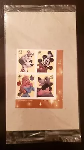 4342-5a The Art Of Disney Imagination Bottom Plate Block Mint Sealed Stamps - Picture 1 of 2