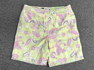 Polo Ralph Lauren Swim Shorts Trunks Men's Size Medium Paisley Green/Pink Lined - Picture 1 of 15