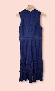 NWT! Endless Rose Women's M Navy Blue Lace Dress $188 - Picture 1 of 10