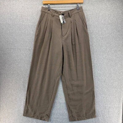 NWT Madewell Womens Size 6 Barroway Wide-Leg Crop Pants Pleated Trousers Tan - Image 1 of 4
