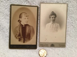 2 Vtg. Photos of Eugenie von Georgia-Georgenan, wife of Eberhard German Soldier - Picture 1 of 4