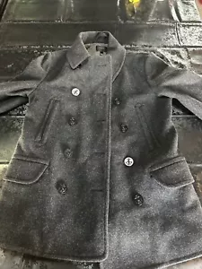 J Crew Men’s 100% Wool Peacoat. 34” Long 22” Chest Medium. New. 2015ish Nice - Picture 1 of 5