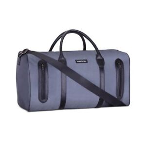 Kenneth Cole Large Travel Bag Gray Weekend Sport Duffle Handles Pockets Strap