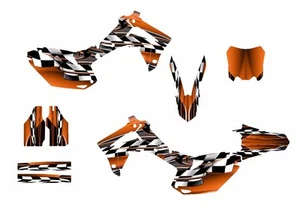 2013 2014 2015 2016 CRF 450R custom graphics decal kit #2500 Orange  - Imagen 1 de 2
