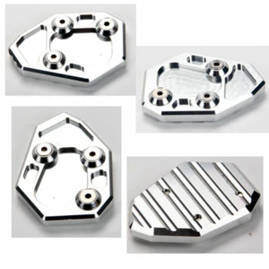 Almohadilla de placa de extensión de soporte lateral para B.M.W S1000R 2010-14 plateada - Imagen 1 de 2