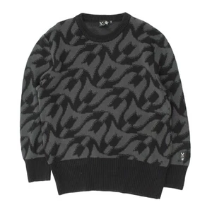 Jersey tejido negro Messi X SikSilk para hombre | Suéter de diseñador de ropa de calle - Imagen 1 de 3