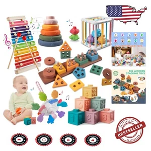 Wooden Stacking and Sorting Toys for Toddlers: Educational Playtime Essentials - Picture 1 of 8