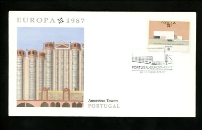 Postal History Portugal FDC #1702 Europa Modern Architecture building 1987 - Image 1 of 2