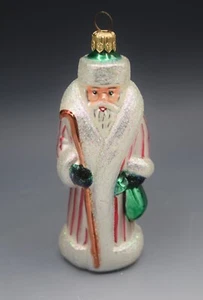 CHRISTOPHER RADKO 1997 CANDY STRIPE RUSSIAN SANTA CHRISTMAS ORNAMENT 5,5" - Bild 1 von 7