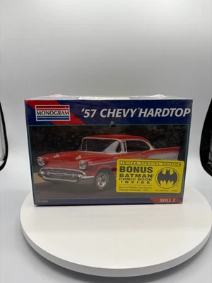 MONOGRAM '57 CHEVY HARDTOP 1/24 SCALE MODEL WITH BATMAN LIMITED COMICBOOK NEW - Image 1 of 4