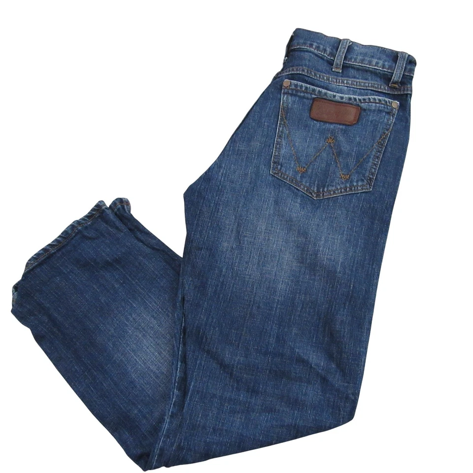 Jeans retro Wrangler para hombre 30 x 30 corte bota relajado lavado medio Foto 1 de 4