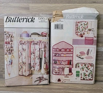 Butterick 6869 & 4521 Random Crafts Clothes Bag Shoe Organizer Umbrella Vintage - Image 1 of 4