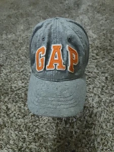 GAP Hat Kids Youth Gray Strap Back Cap Adjustable Hook Loop - Picture 1 of 8