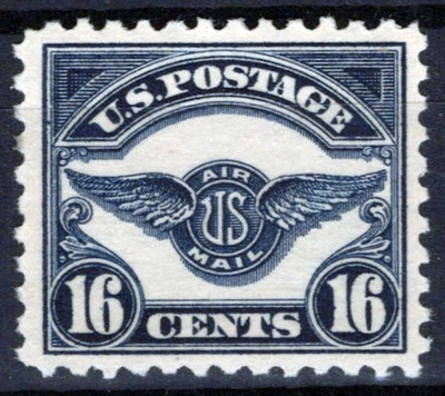 US C5 MLH VF/XF 16c dark blue Air Service Emblem Zayix Stamps 0225-MAR0011 - Image 1 of 2