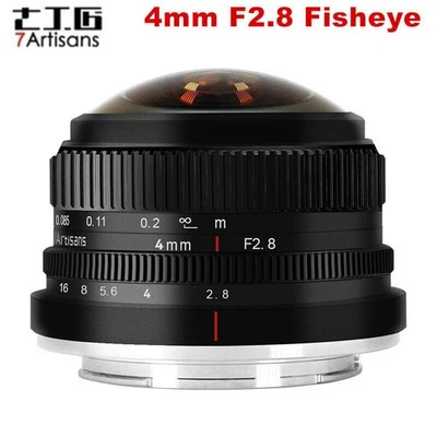 7artisans 4mm F2.8 CIRCULAR Fisheye Manual Prime Lens for Sony E M4/3 Fujifilm X - Image 1 of 4