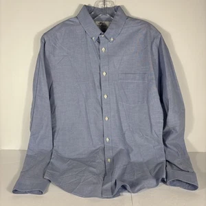 Goodfellow & Co Men's Oxford Shirt M Blue 100% Cotton Collared Long Sleeve - Picture 1 of 13