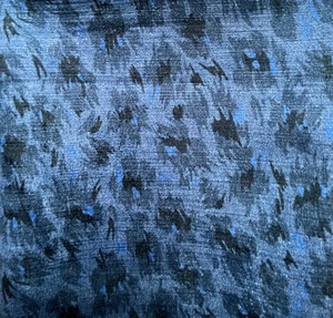 Metaphores Paris Giverny Indigo Designer Fabric Remnant 24"x24" - Picture 1 of 3