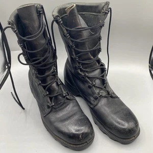 Vintage RO Search boots Womens 4.5 RW Black Leather Military Combat 80s Red Wing - Picture 1 of 14