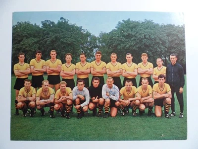 seltene A5-Serie Dortmund Bergmann 64/65 Mannschaftskarte org. signiert BVB 229 - Bild 1 von 4