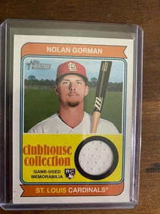 2023 Topps Heritage Nolan Gorman Relic St. Louis Cardinals - Picture 1 of 2
