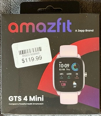 Amazfit GTS 4 Mini Smart Watch - Flamingo Pink (BRAND NEW) - Image 1 of 3