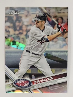 2017 Topps Chrome Joe Mauer Refractor 54 - Image 1 of 2