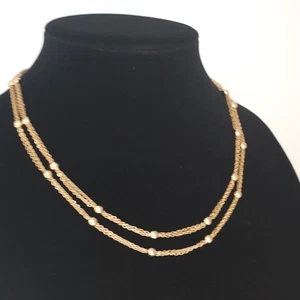 Ettika Collane Girocollo Doppio Strato Placcato Oro 18K Grosso Boho STMT Fairycore - Foto 1 di 13